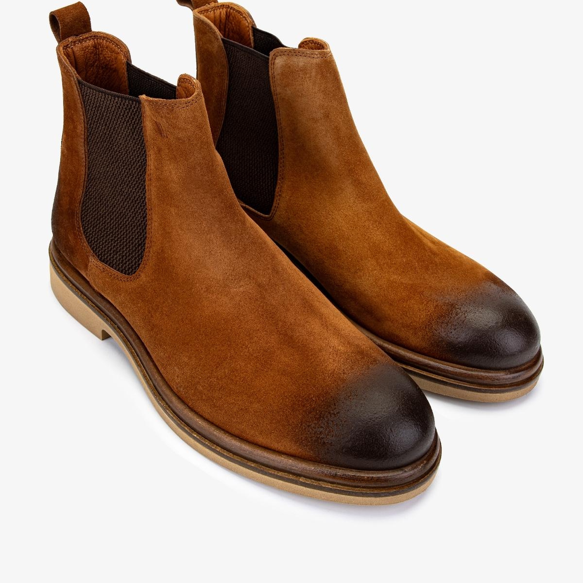 Valmenti Erkek Hakiki Deri Taba Süet Casual Bot