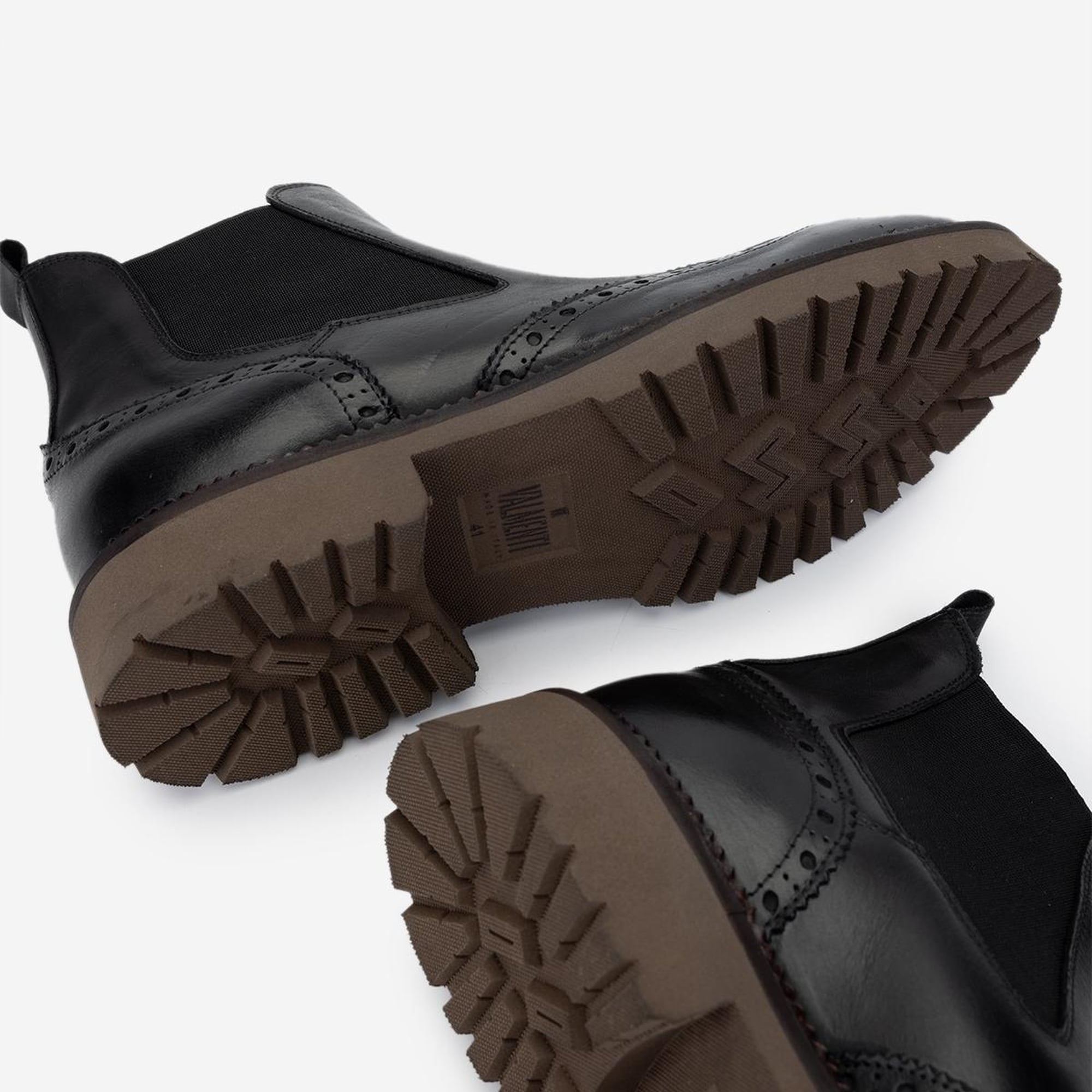 Valmenti Erkek Hakiki Deri Siyah Casual Bot