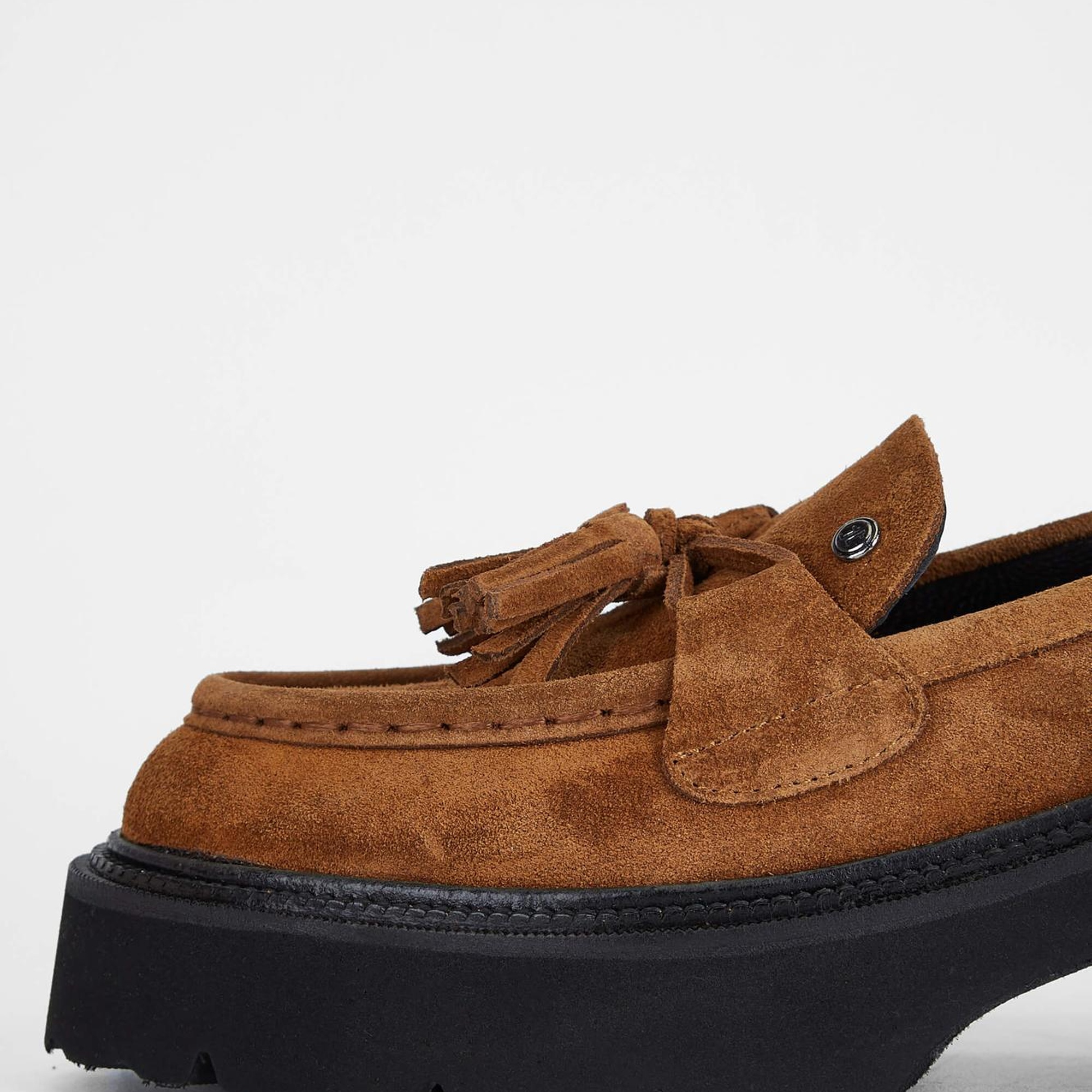 Tamer Tanca Kadın Hakiki Deri Taba Süet Loafer Ayakkabı