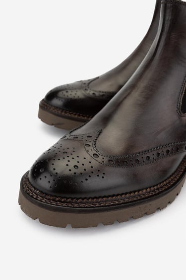  Valmenti Erkek Hakiki Deri Casual Bot