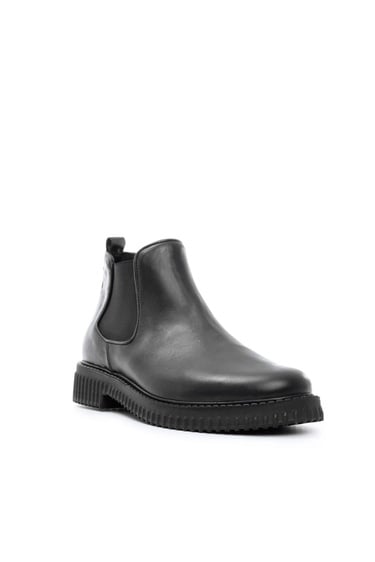  Tamer Tanca Erkek Hakiki Deri Siyah Chelsea Bot