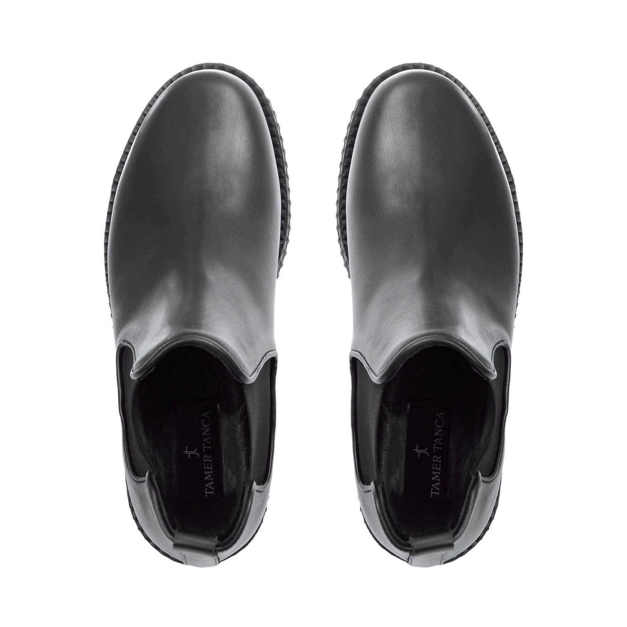 Tamer Tanca Erkek Hakiki Deri Siyah Chelsea Bot