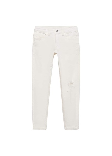  Mango Çocuk Slim Fit Jean Beyaz
