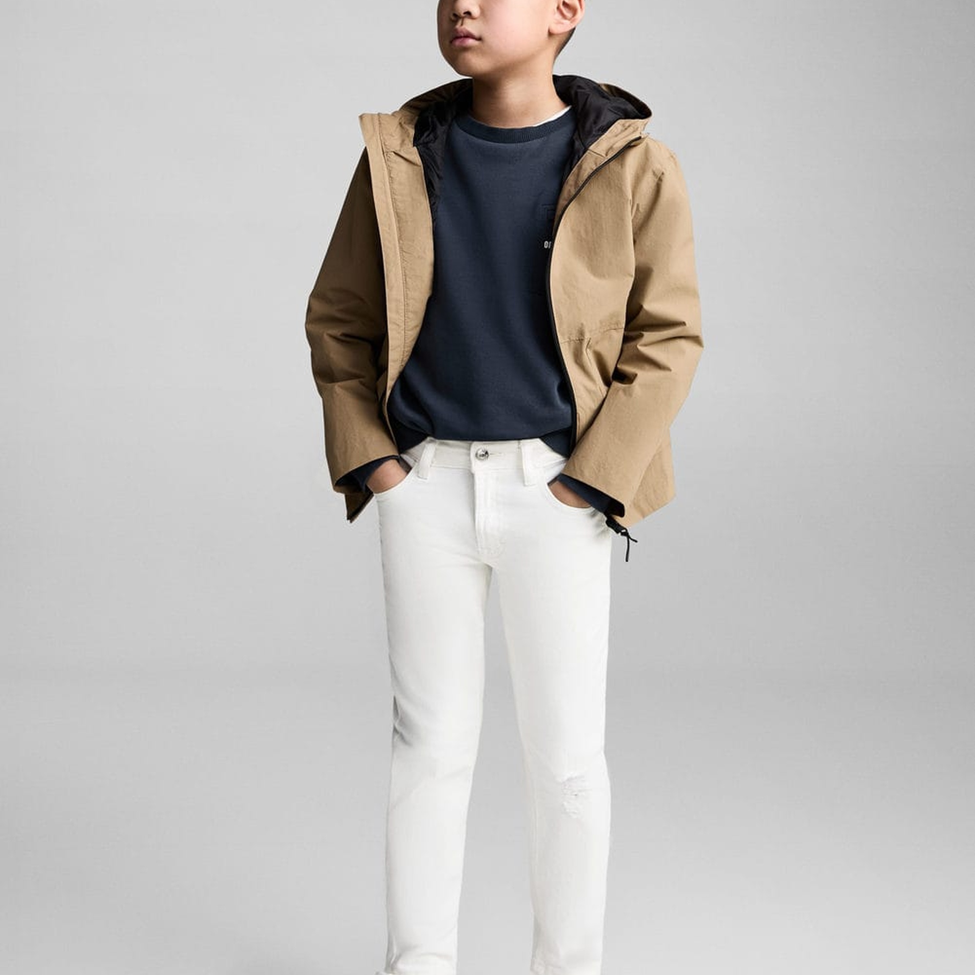 Mango Çocuk Slim Fit Jean Beyaz