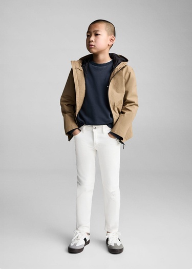  Mango Çocuk Slim Fit Jean Beyaz