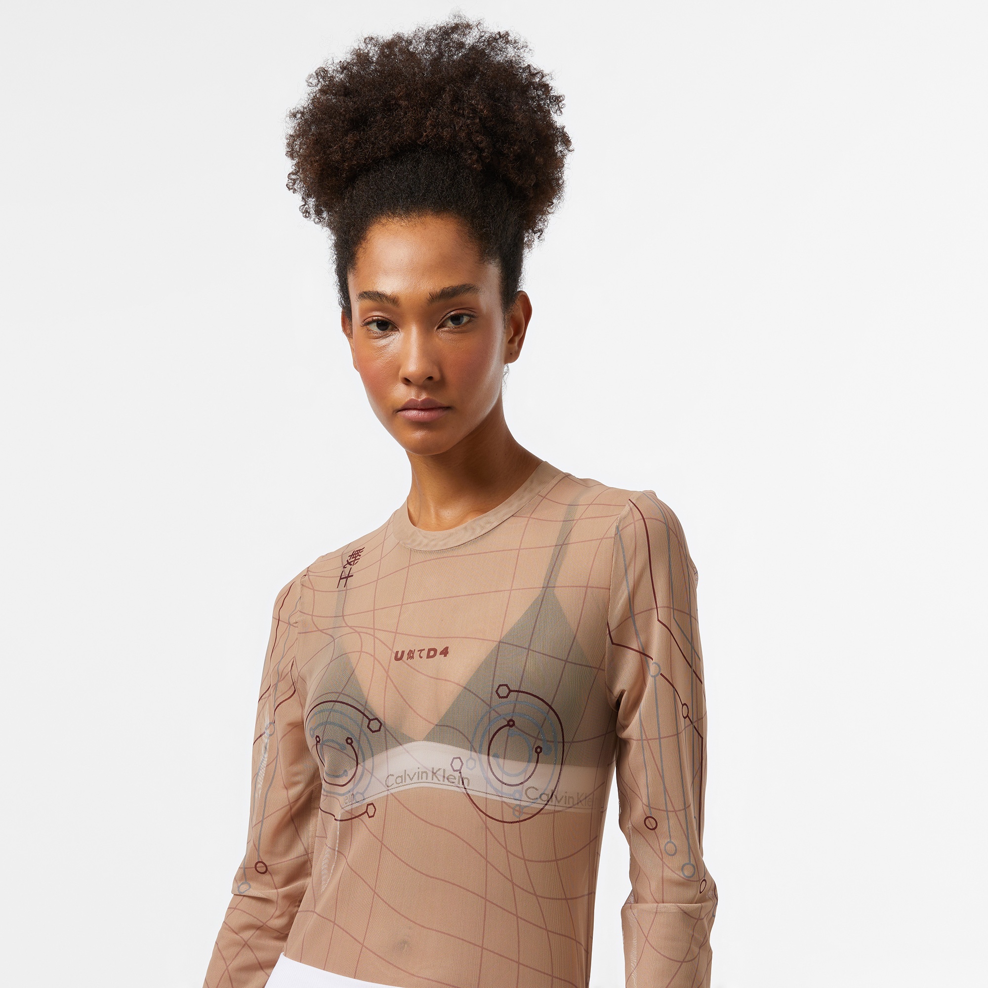 UNITED4 Kadın Krem T-Shirt