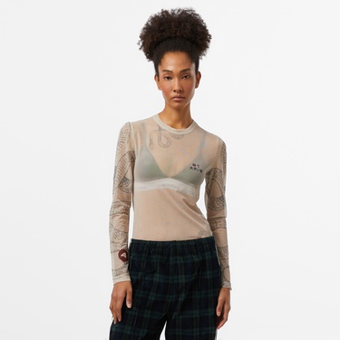  UNITED4 Kadın Krem T-Shirt