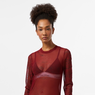  UNITED4 Kadın Bordo T-Shirt