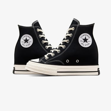  Converse Chuck 70 Wedge Kadın Siyah Platform Sneaker