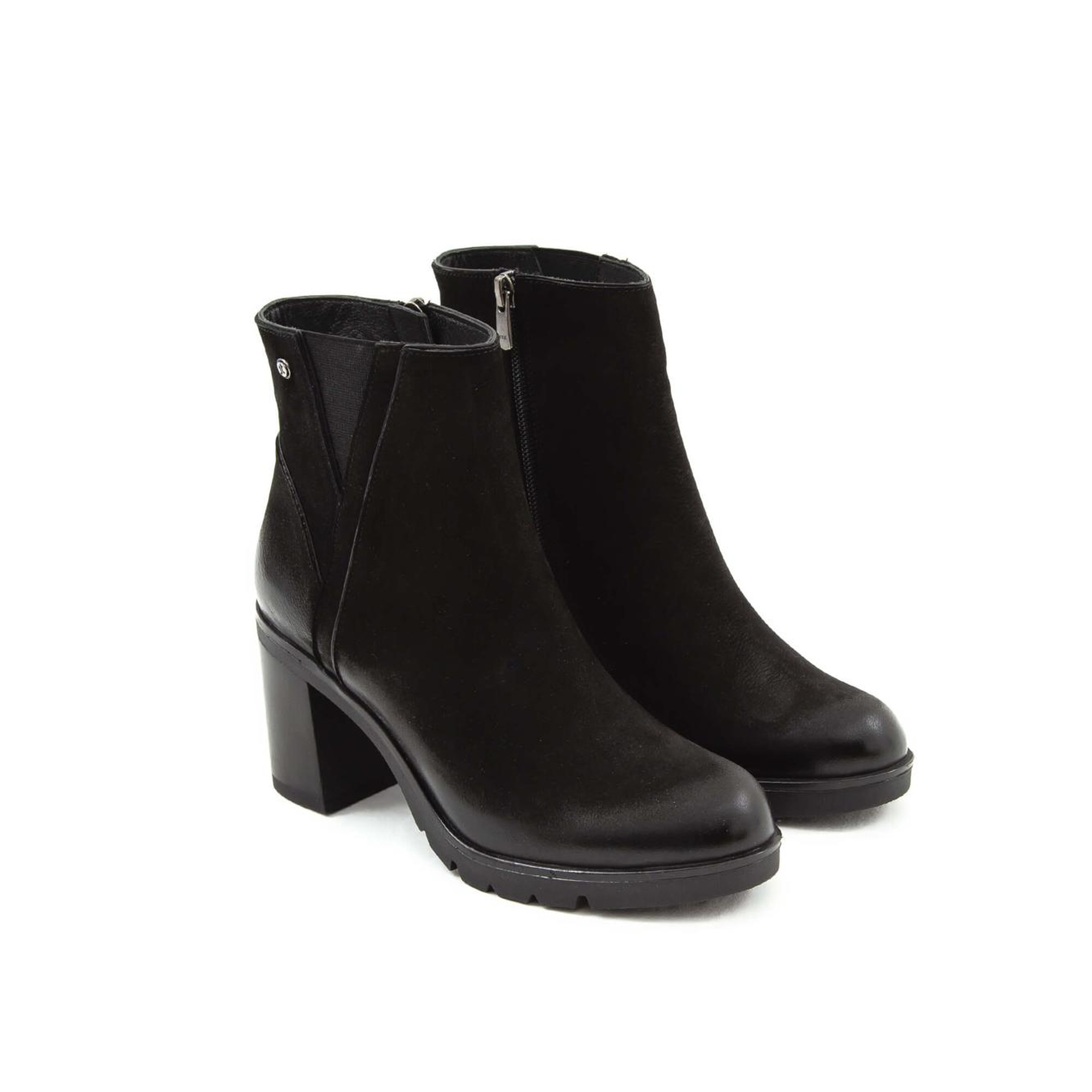 Tamer Tanca Kadın Hakiki Deri Siyah Nubuk Klasik Bot