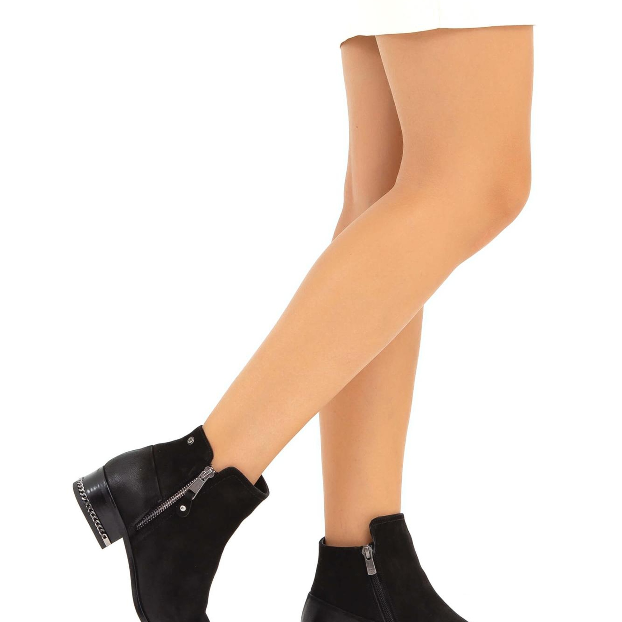 Tamer Tanca Kadın Hakiki Deri Siyah Nubuk Klasik Bot