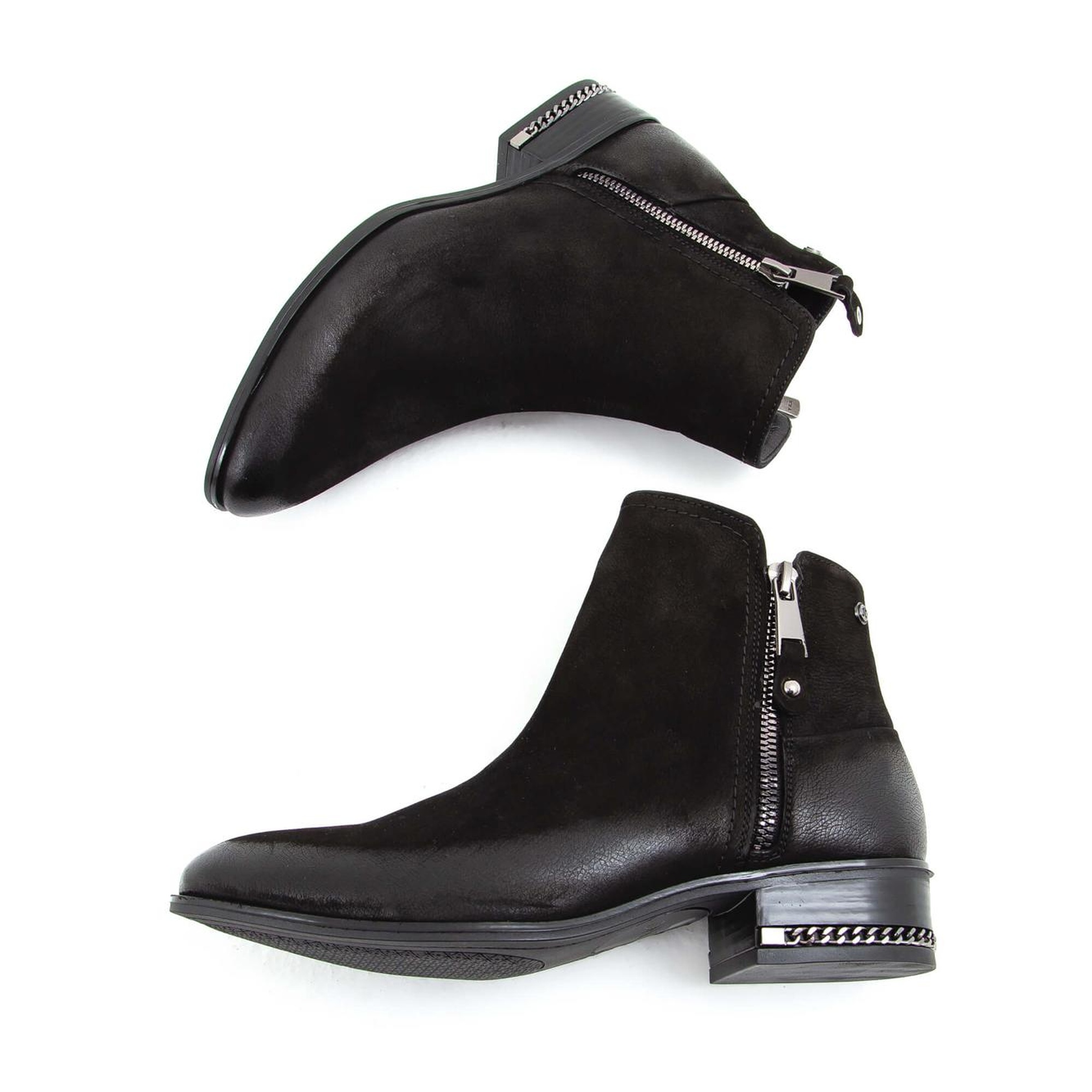 Tamer Tanca Kadın Hakiki Deri Siyah Nubuk Klasik Bot