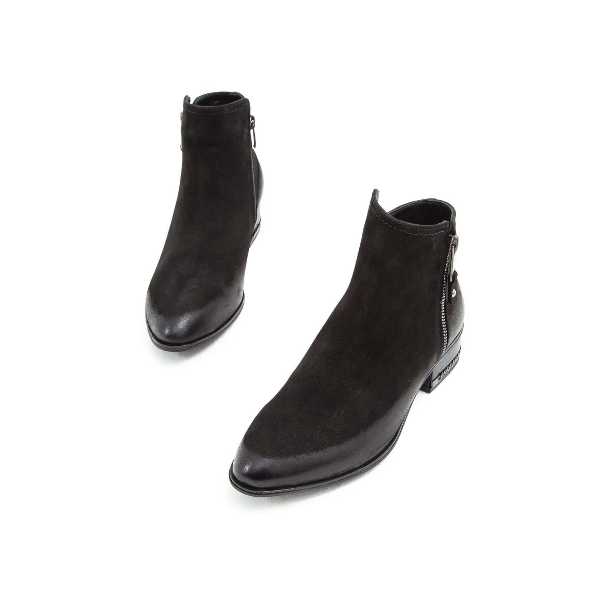 Tamer Tanca Kadın Hakiki Deri Siyah Nubuk Klasik Bot