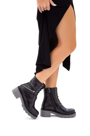  Tamer Tanca Kadın Hakiki Deri Siyah POSTAL Bot