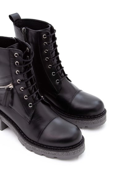  Tamer Tanca Kadın Hakiki Deri Siyah POSTAL Bot