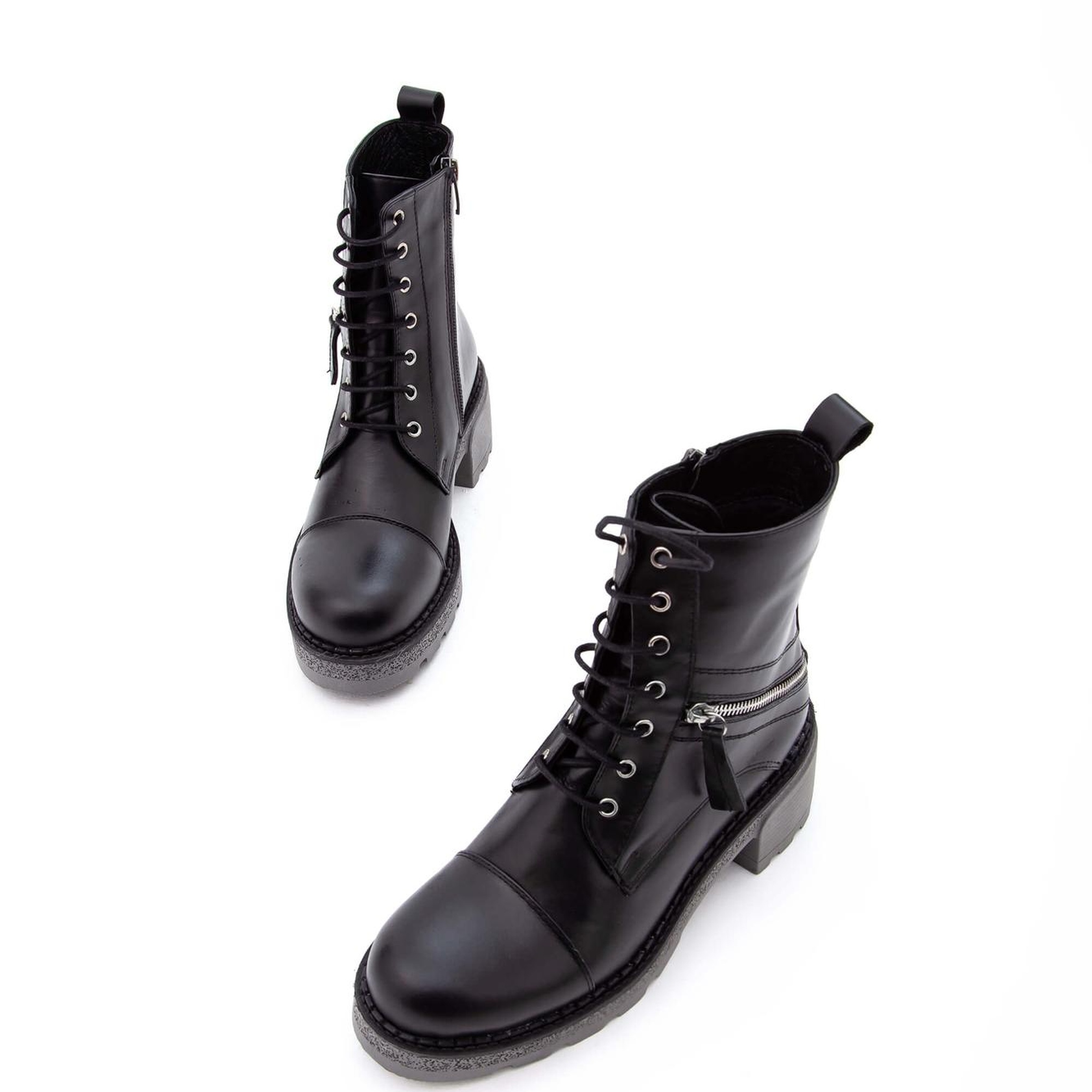 Tamer Tanca Kadın Hakiki Deri Siyah POSTAL Bot