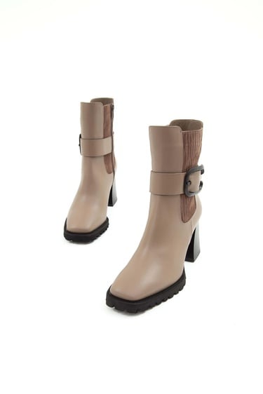  Tamer Tanca Kadın Hakiki Deri Vizon Topuklu Bot