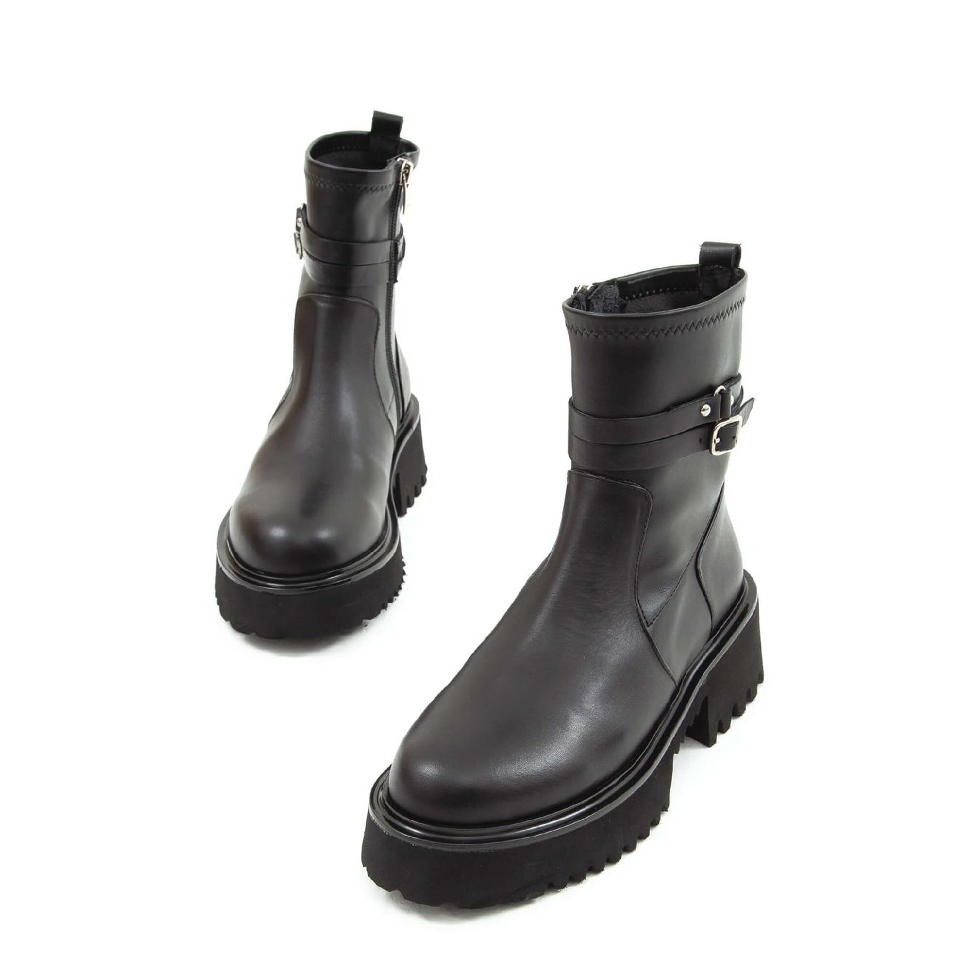 Tamer Tanca Kadın Hakiki Deri Siyah Günlük Bot