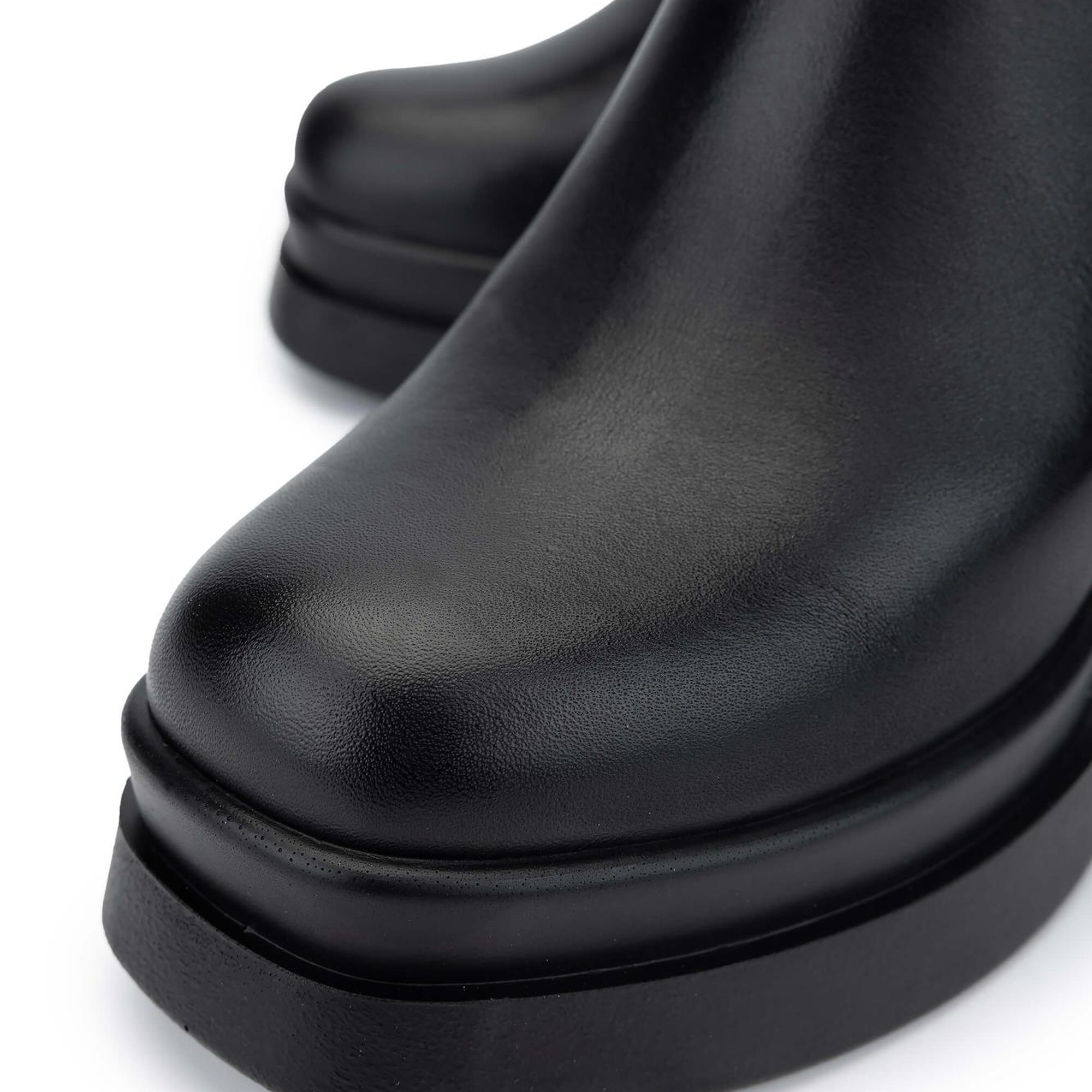 Tamer Tanca Kadın Hakiki Deri Siyah Deri Topuklu Bot