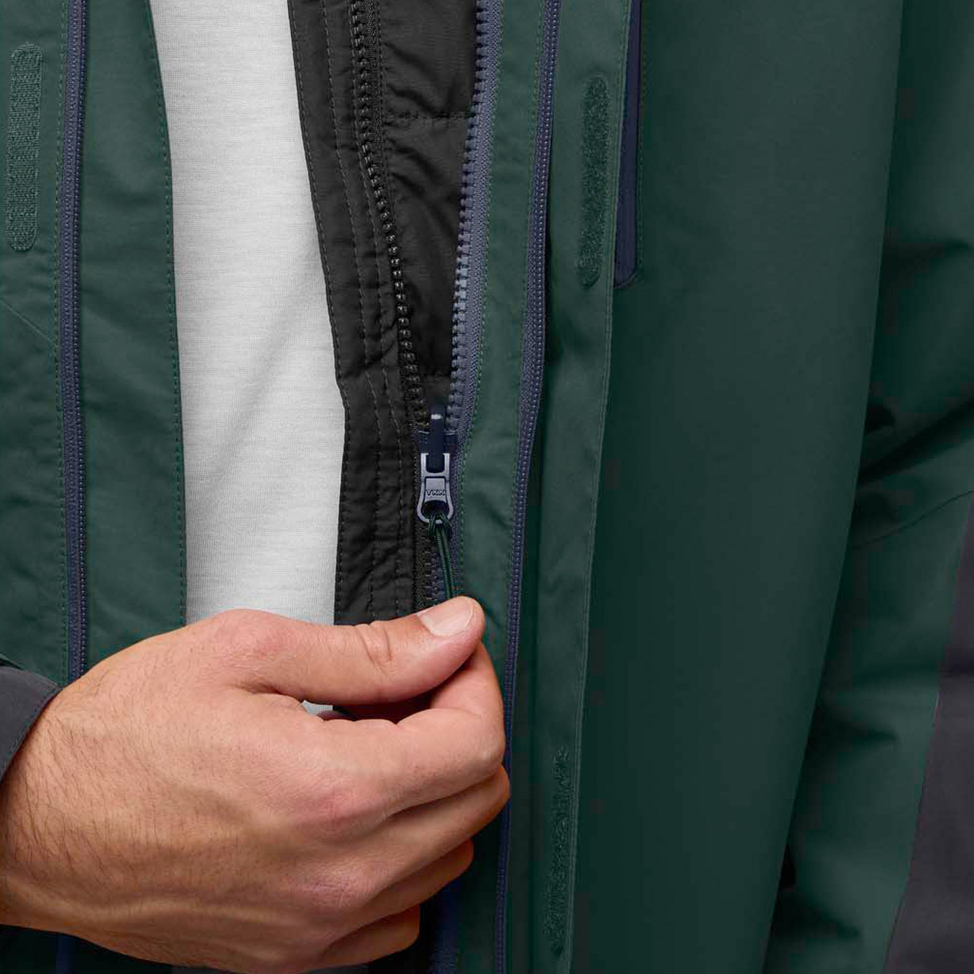 Jack Wolfskin Jasper 3in1 Erkek Yeşil Outdoor Ceketi