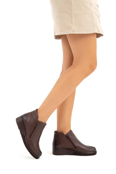  Tamer Tanca Kadın Hakiki Deri Kahverengi Comfort Bot