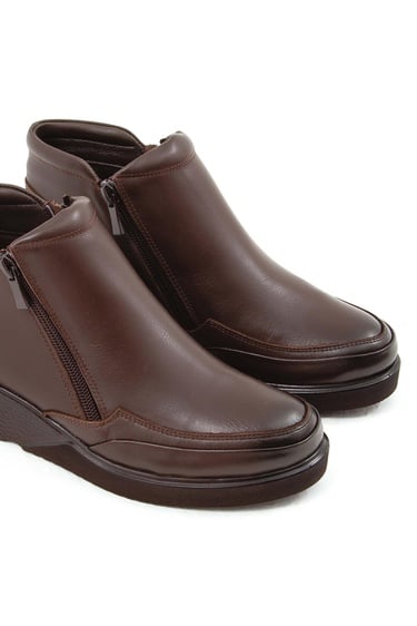  Tamer Tanca Kadın Hakiki Deri Kahverengi Comfort Bot