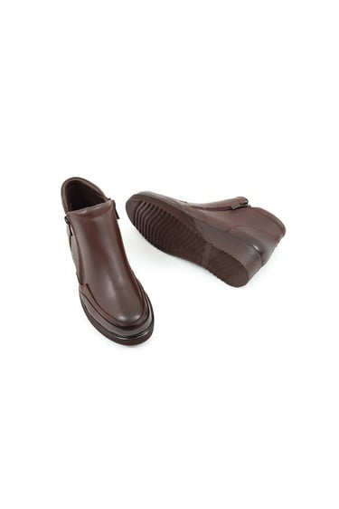  Tamer Tanca Kadın Hakiki Deri Kahverengi Comfort Bot