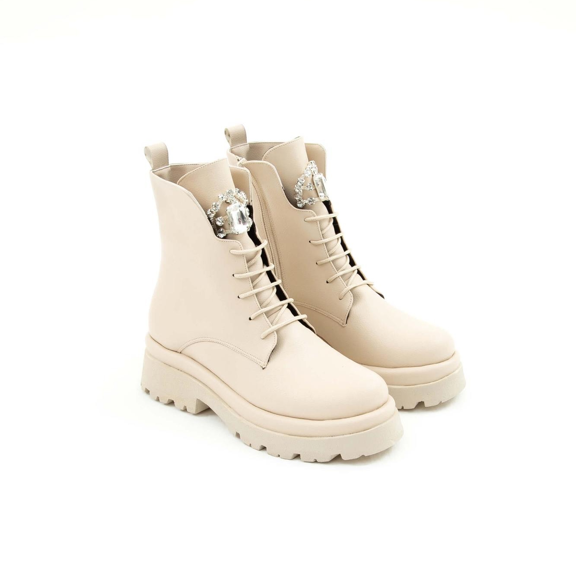 Tamer Tanca Kadın Vegan Bej Casual Bot