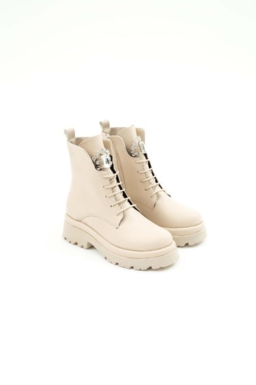  Tamer Tanca Kadın Vegan Bej Casual Bot