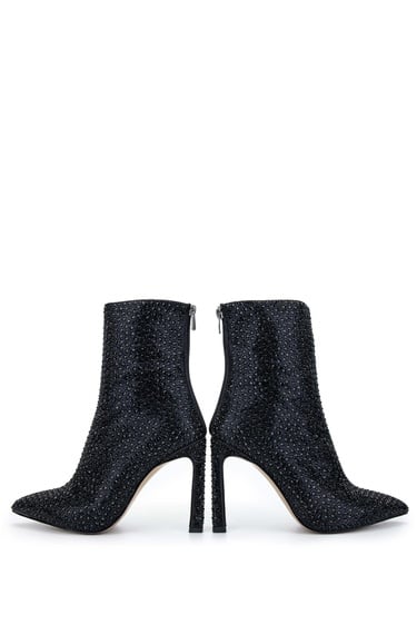  Tamer Tanca Kadın Hakiki Deri Siyah Topuklu Bot