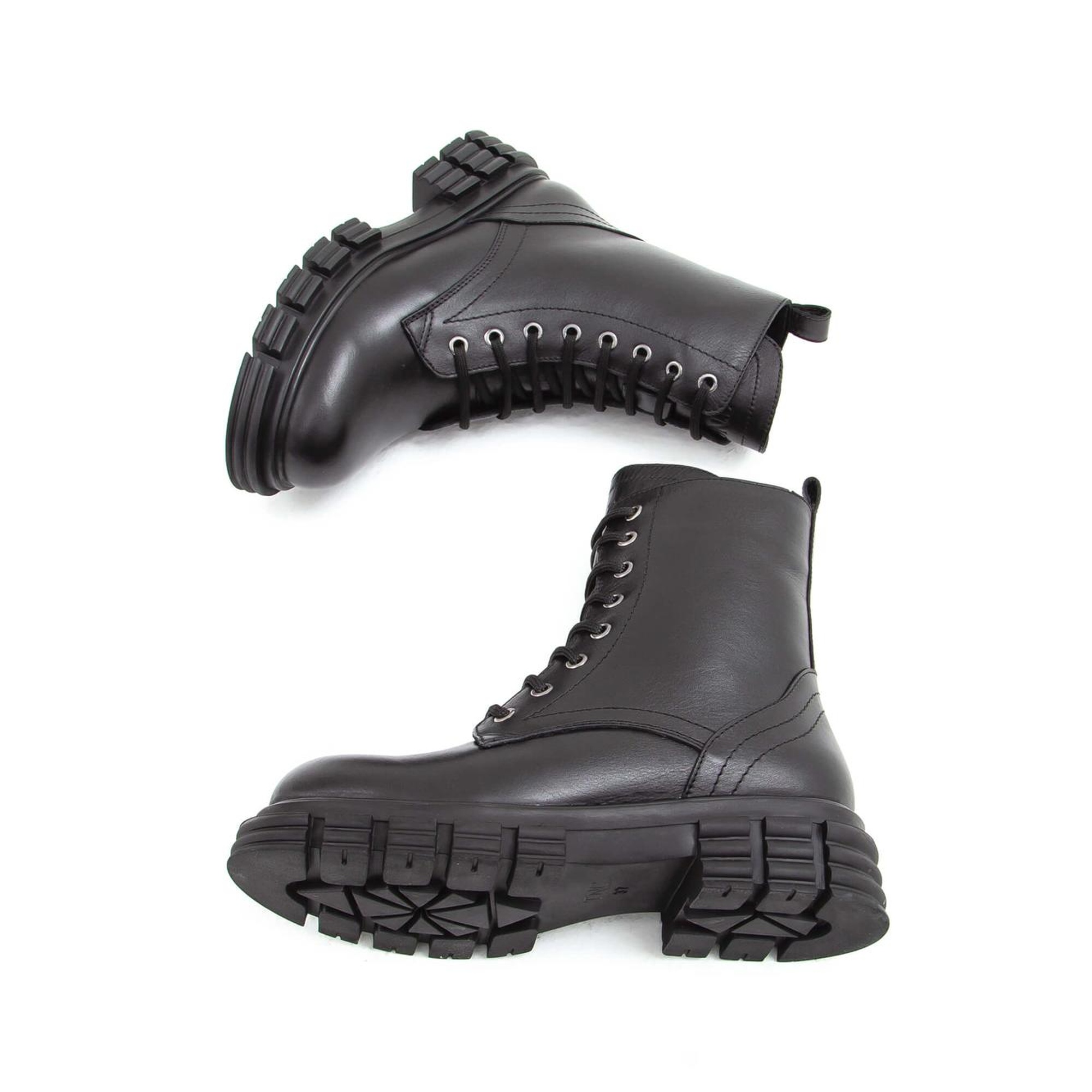 Tamer Tanca Kadın Hakiki Deri Siyah Deri POSTAL Bot