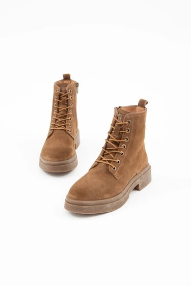  Tamer Tanca Kadın Hakiki Deri Taba Süet Casual Bot