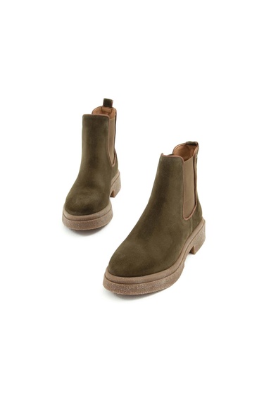  Tamer Tanca Kadın Hakiki Deri Yeşil Casual Bot