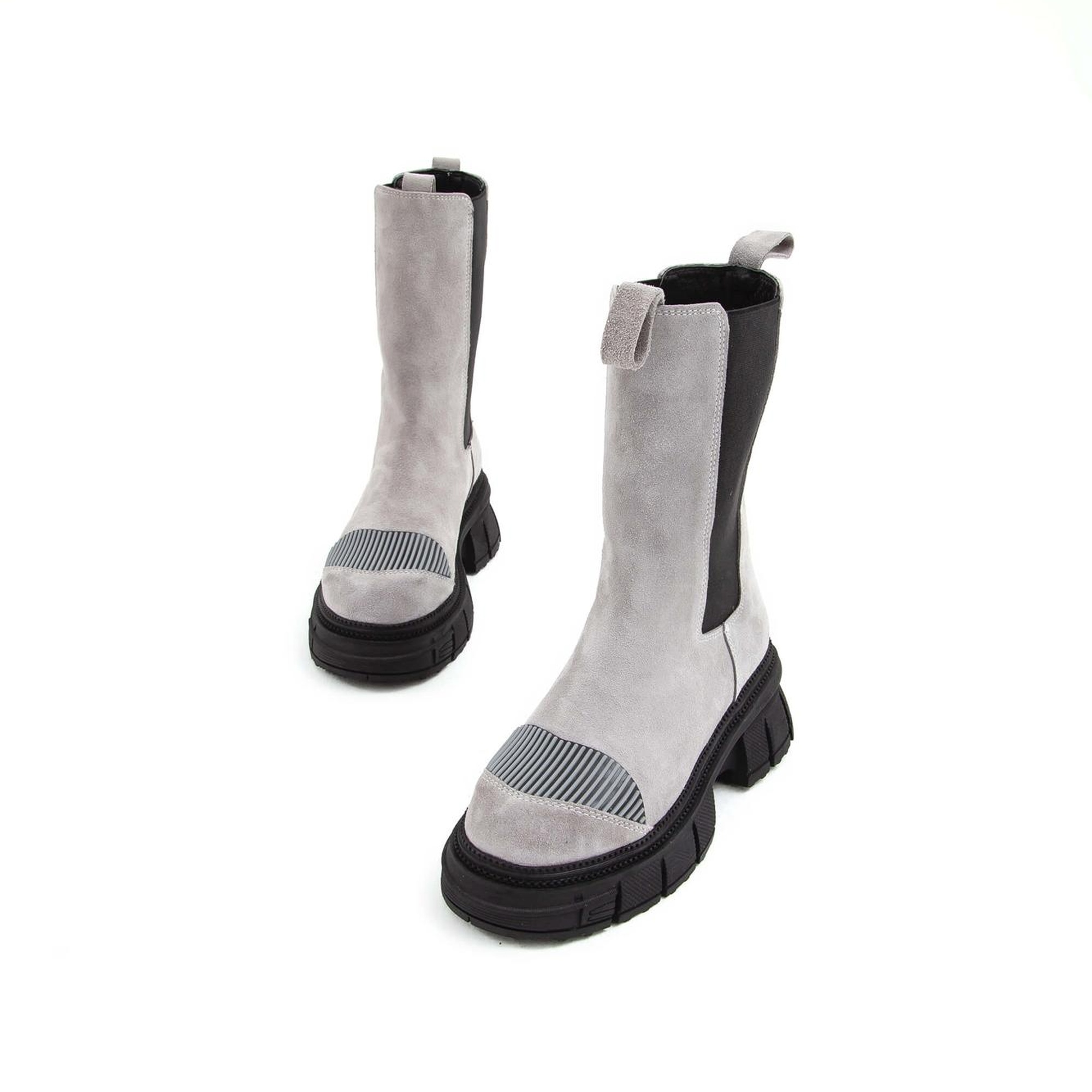 Tamer Tanca Kadın Hakiki Deri Gri Casual Bot