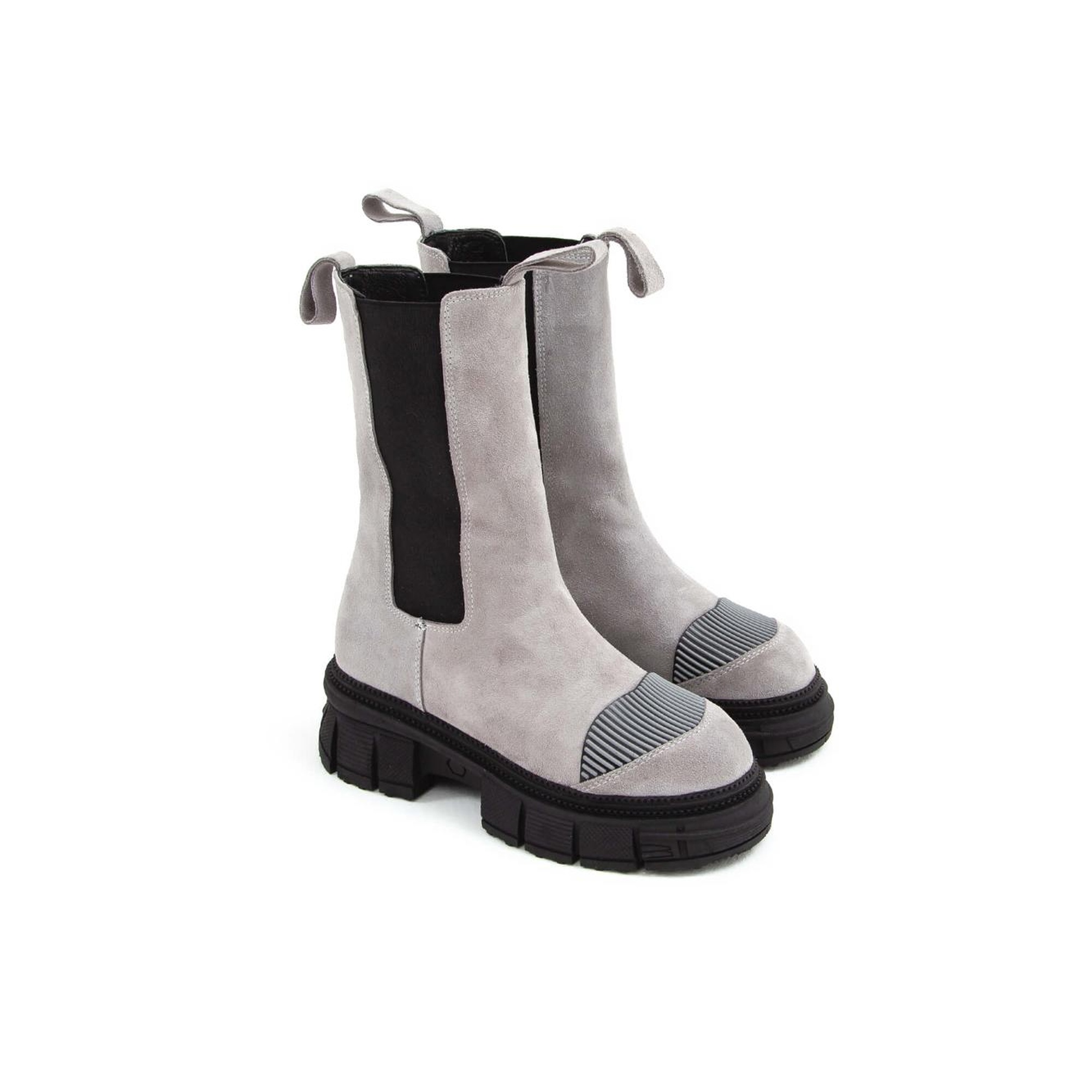 Tamer Tanca Kadın Hakiki Deri Gri Casual Bot