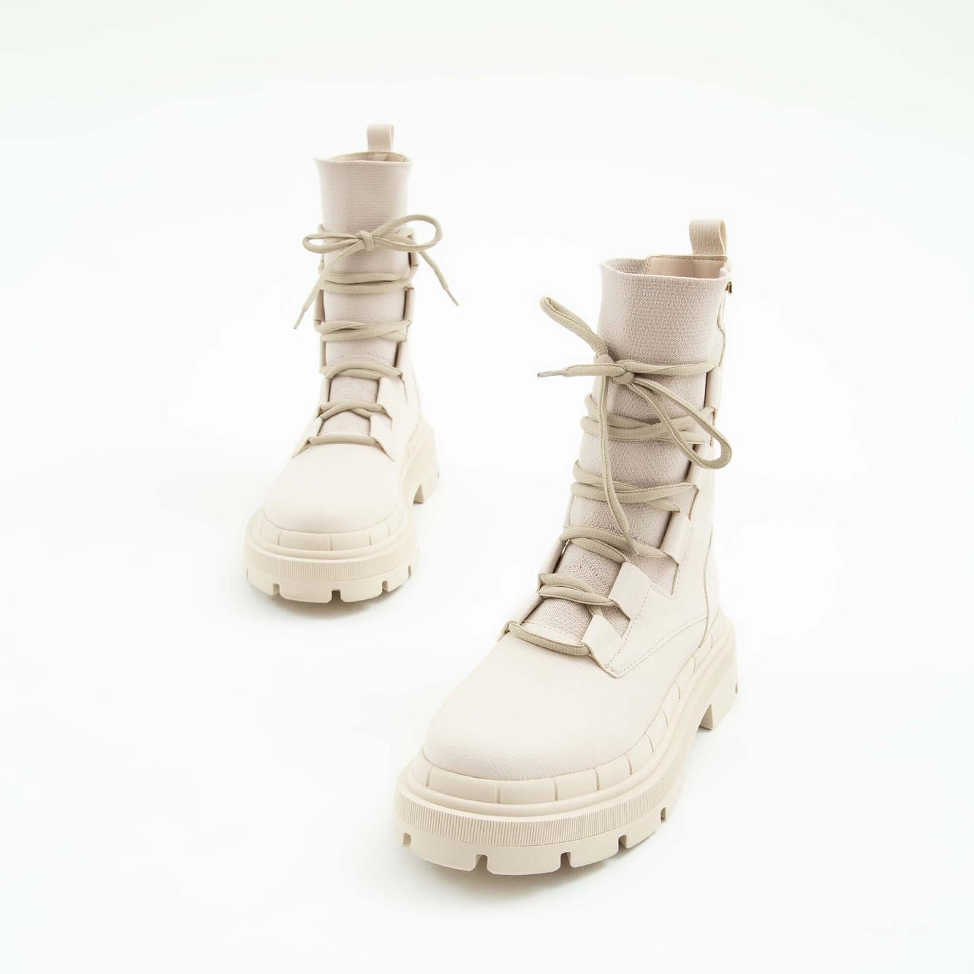 Tamer Tanca Kadın Hakiki Deri Ekru Casual Bot