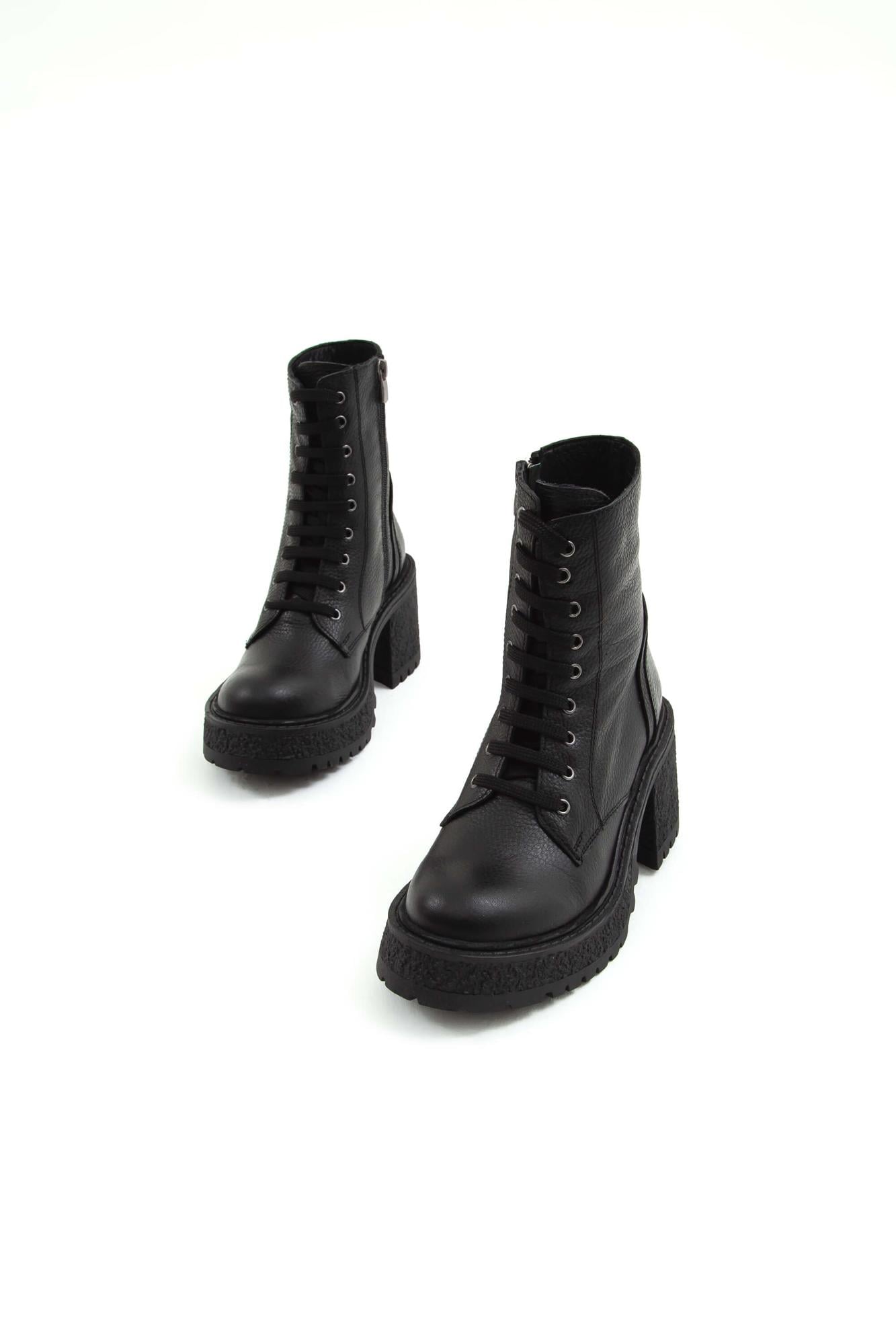 Tamer Tanca Tamer Tanca Kadın Hakiki Deri Siyah Casual Bot | FashFed Siyah - 4. görsel