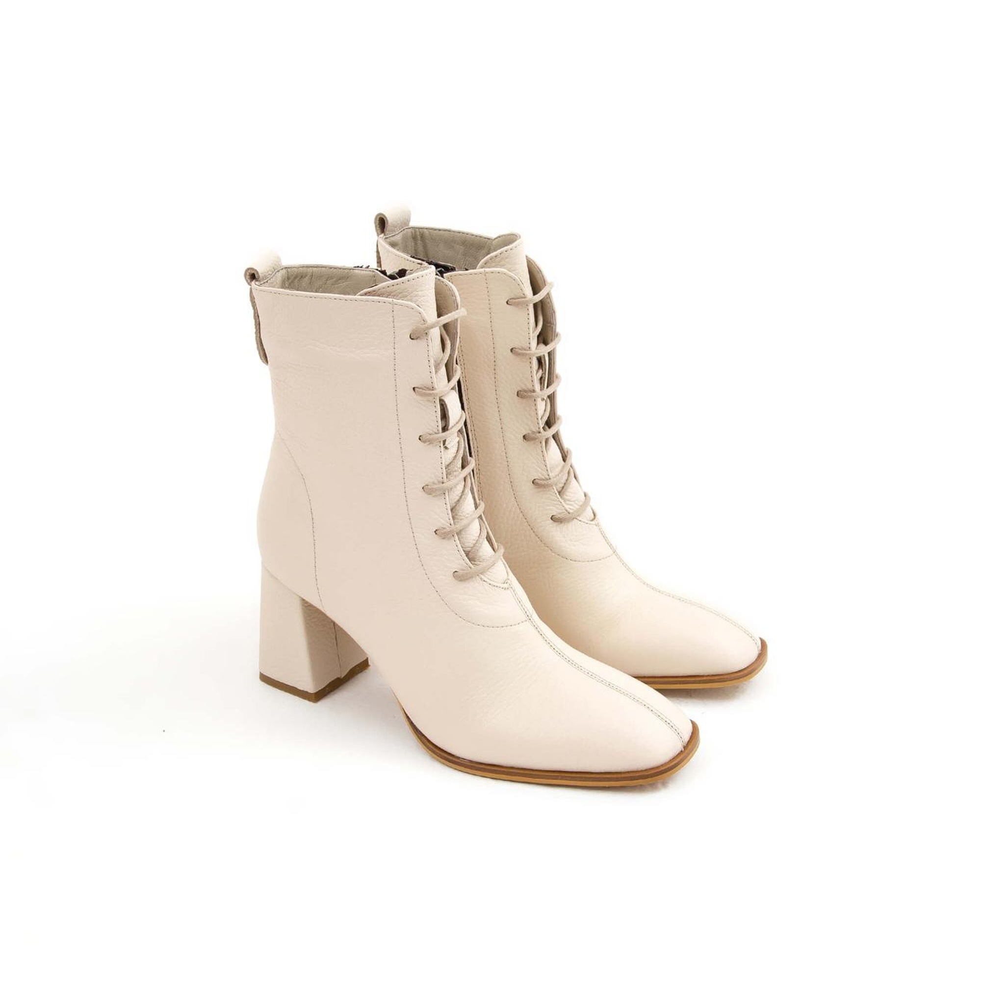 Tamer Tanca Kadın Hakiki Deri Bej Bot