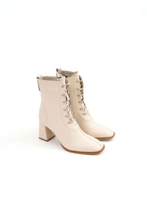  Tamer Tanca Kadın Hakiki Deri Bej Bot