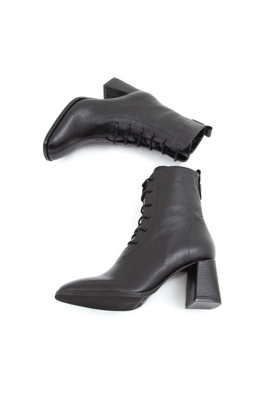  Tamer Tanca Kadın Hakiki Deri Siyah Bot
