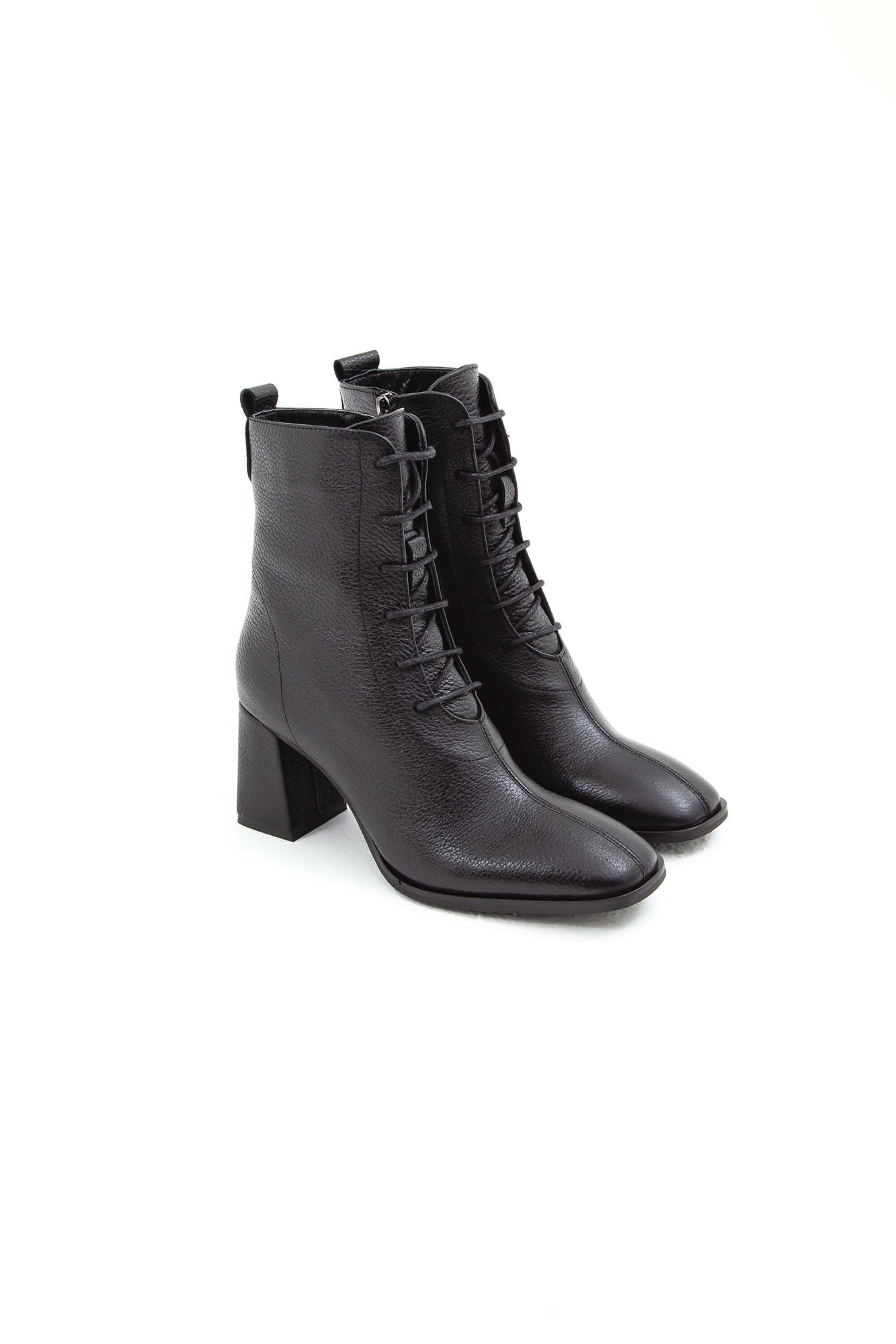  Tamer Tanca Kadın Hakiki Deri Siyah Bot