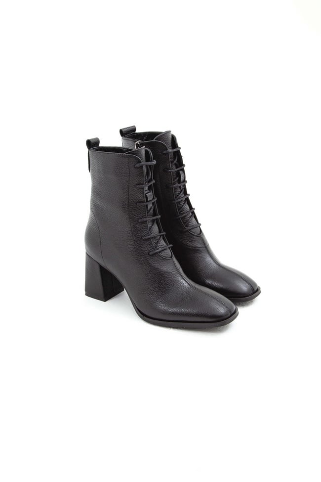  Tamer Tanca Kadın Hakiki Deri Siyah Bot