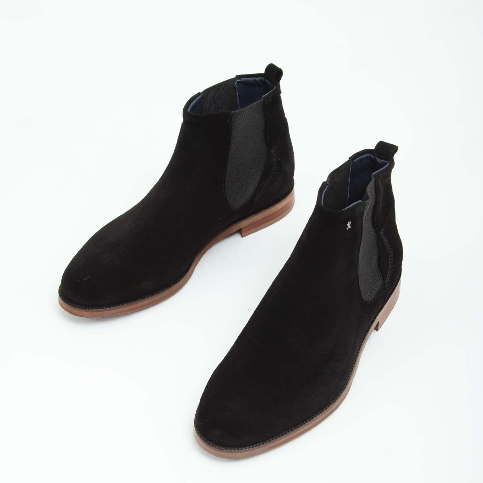 Tamer Tanca Erkek Hakiki Deri Siyah Süet Casual Bot