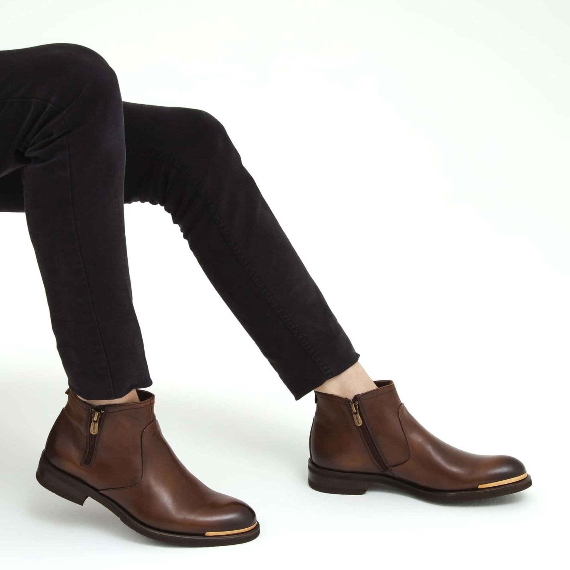 Tamer Tanca Erkek Hakiki Deri Kahverengi Klasik Bot