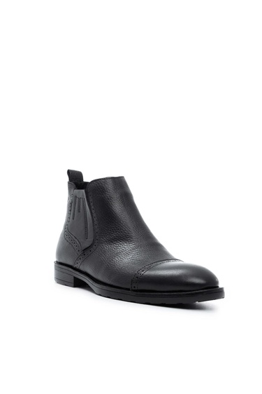  Tamer Tanca Erkek Hakiki Deri Siyah Floter Klasik Bot