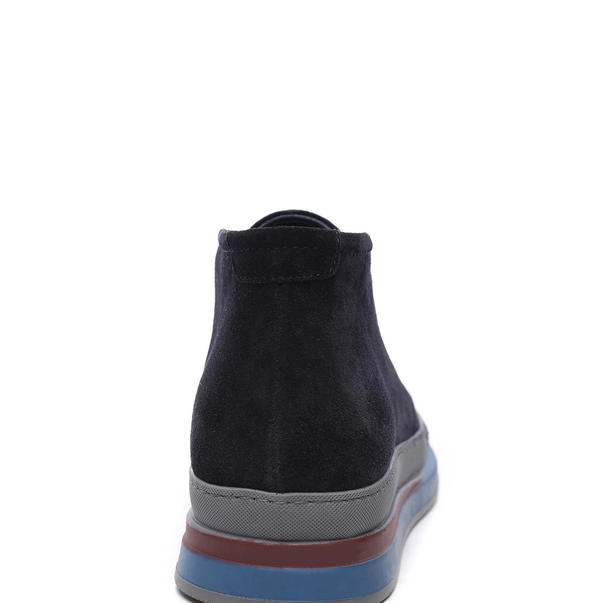 Tamer Tanca Erkek Hakiki Deri Lacivert Süet Casual Bot