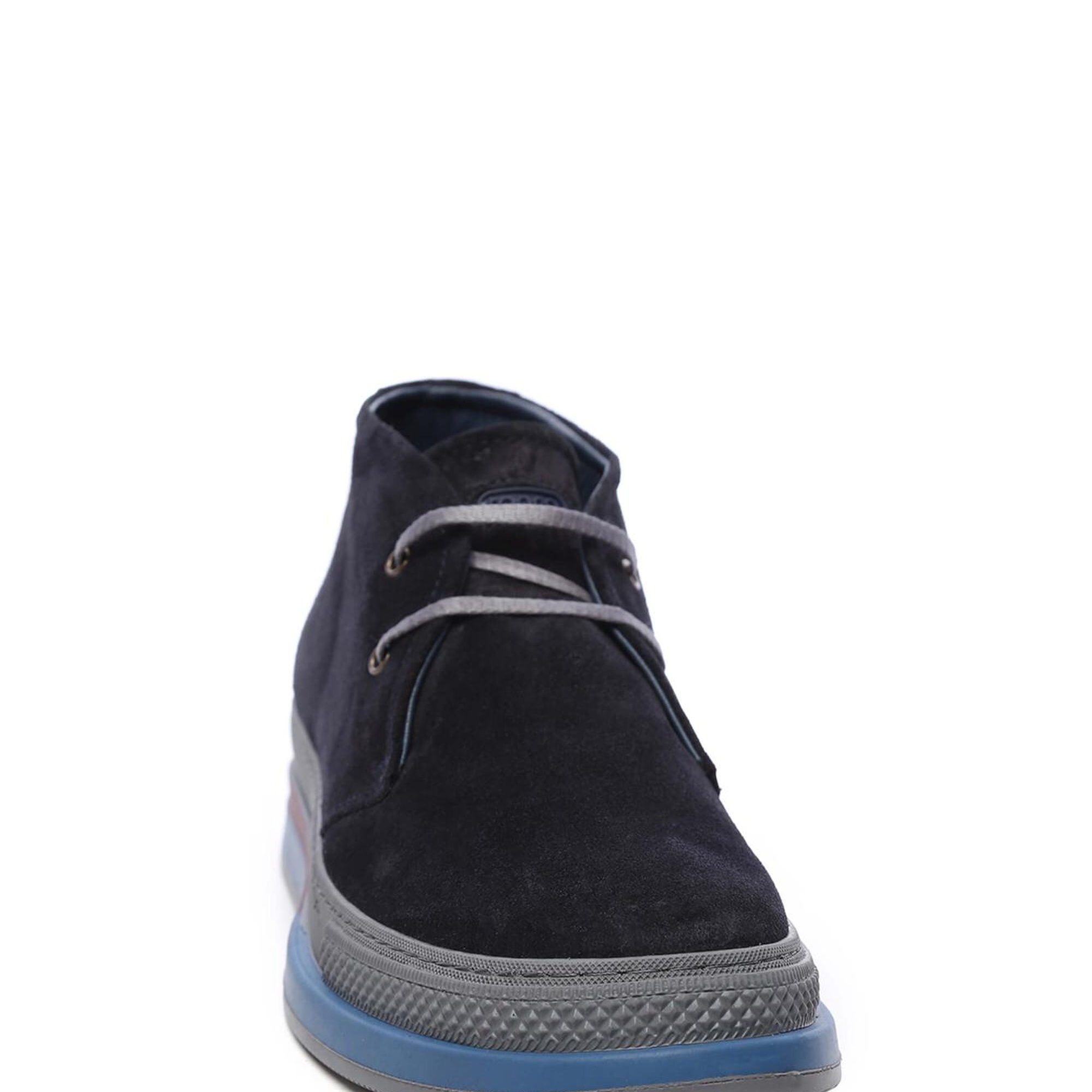 Tamer Tanca Erkek Hakiki Deri Lacivert Süet Casual Bot