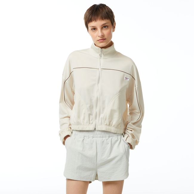  Reebok Cl Cs Bball Kadın Bej Eşofman Üstü