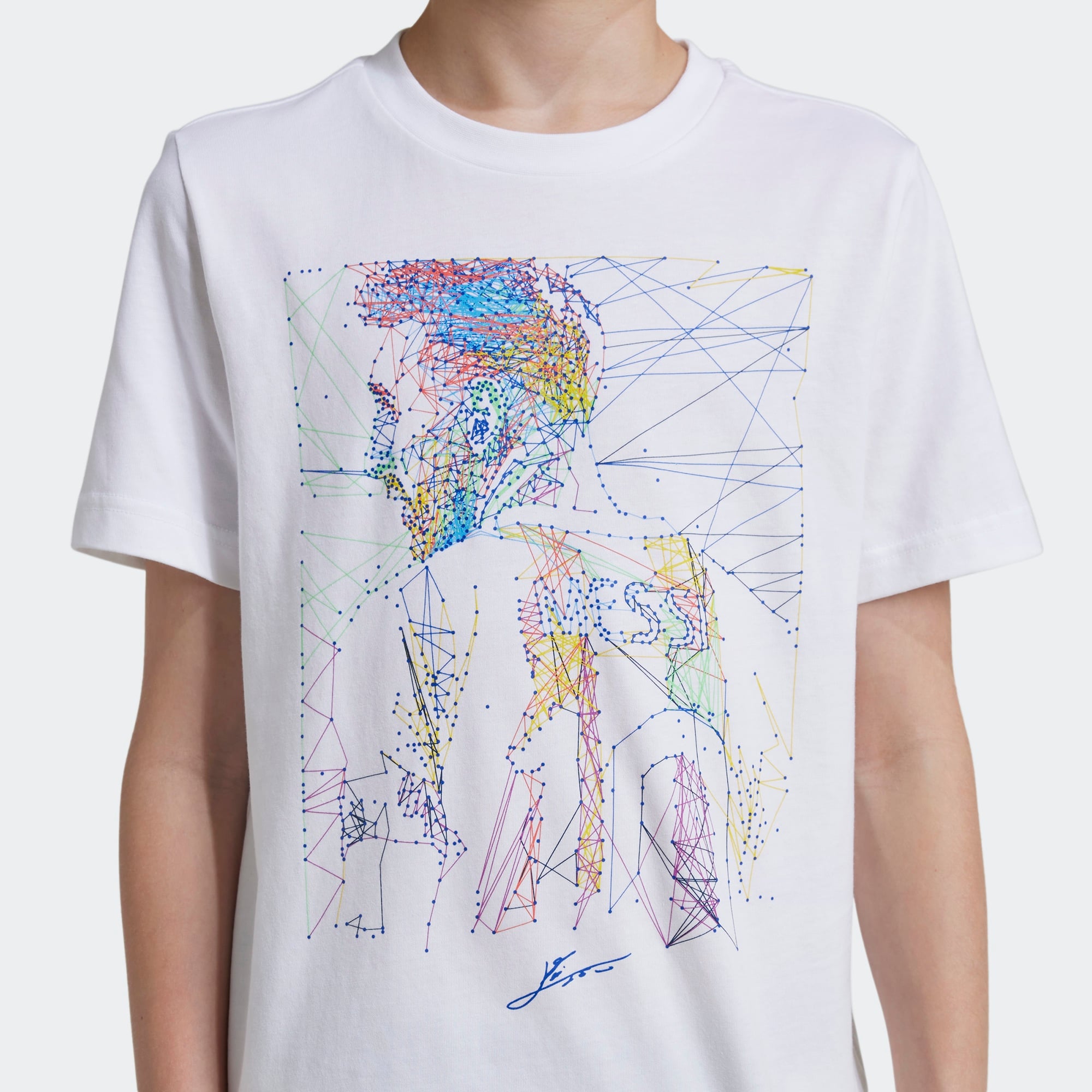 adidas Messi Football Graphic Çocuk Beyaz Günlük T-Shirt