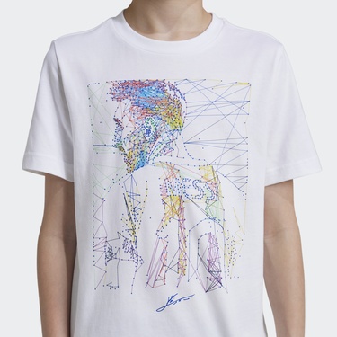  adidas Messi Football Graphic Çocuk Beyaz Günlük T-Shirt